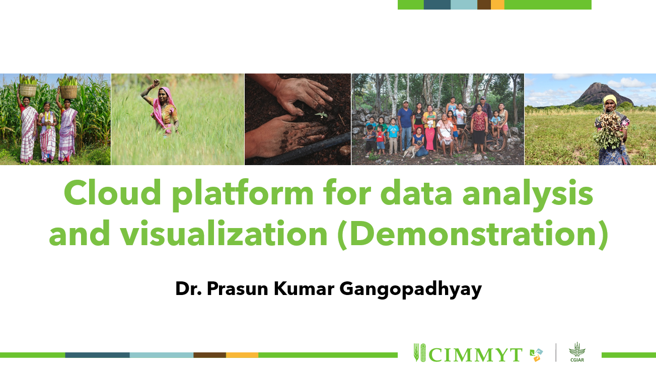 Cloud platform for data analysis and visualization | CIMMYT Academy